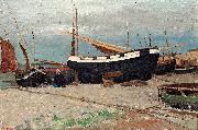 George Willison Boats on the shore oil painting picture wholesale